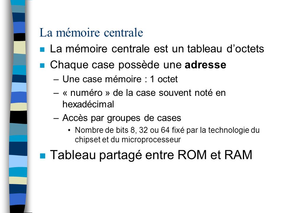 Tableau partagé entre ROM et RAM