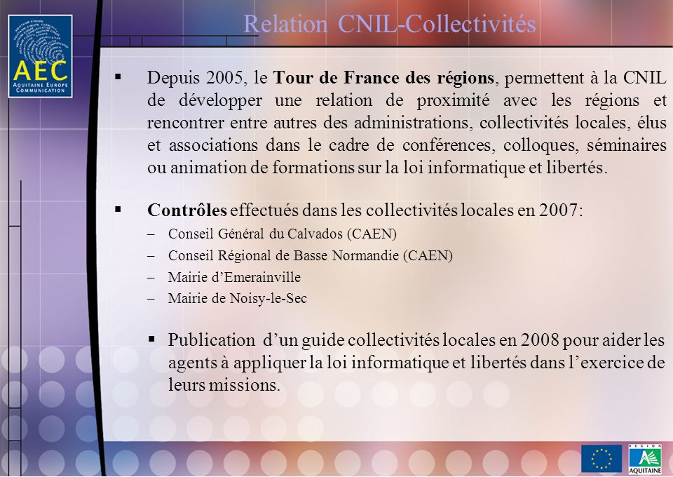 Relation CNIL-Collectivités
