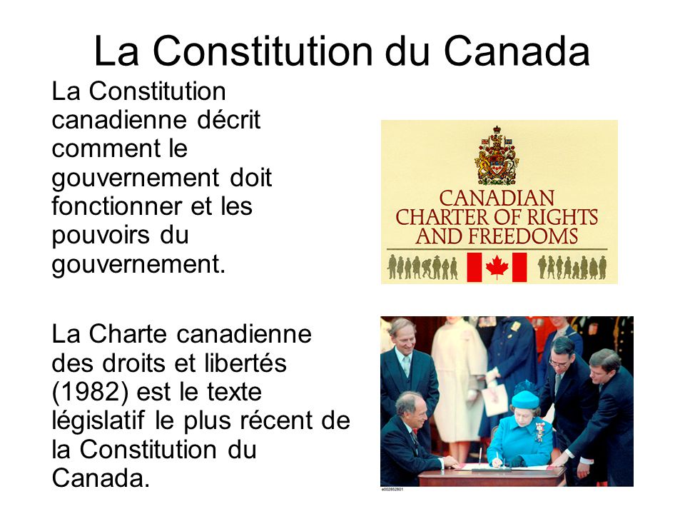 La Constitution du Canada