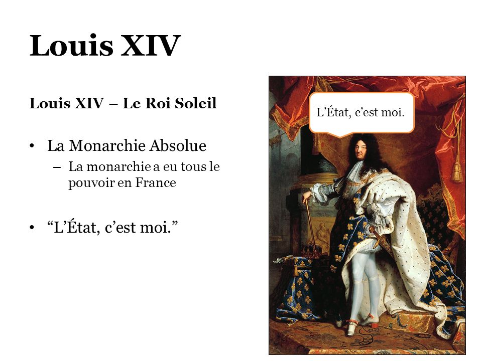 La Monarchie Absolue Louis XIV - ppt télécharger