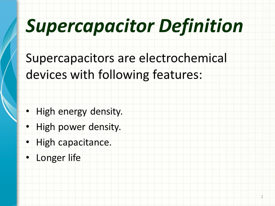 Supercapacitor Definition