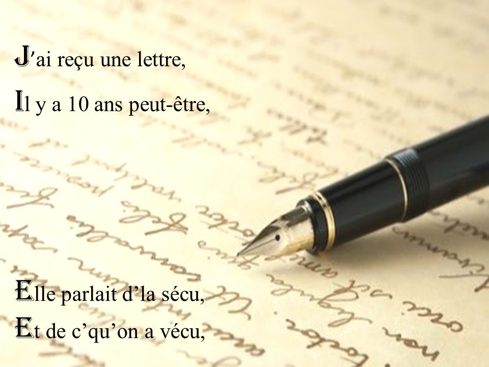 Rédaction La Lettre Chanson De Renan Luce