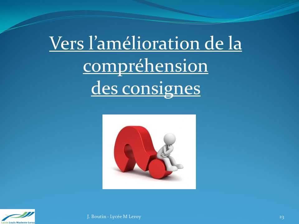 Vers L Amelioration De La Comprehension Des Consignes Ppt Video Online Telecharger