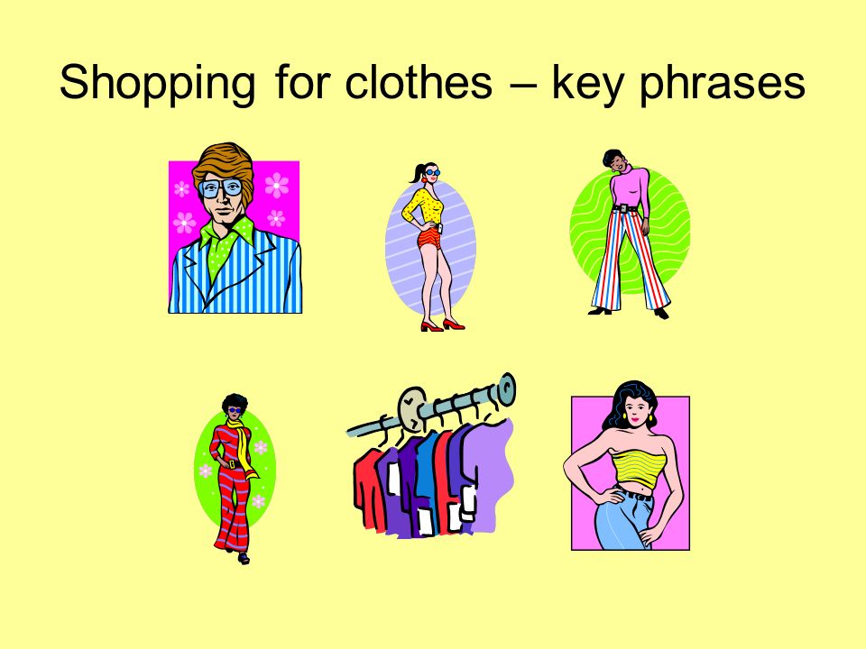 Shopping for clothes – key phrases