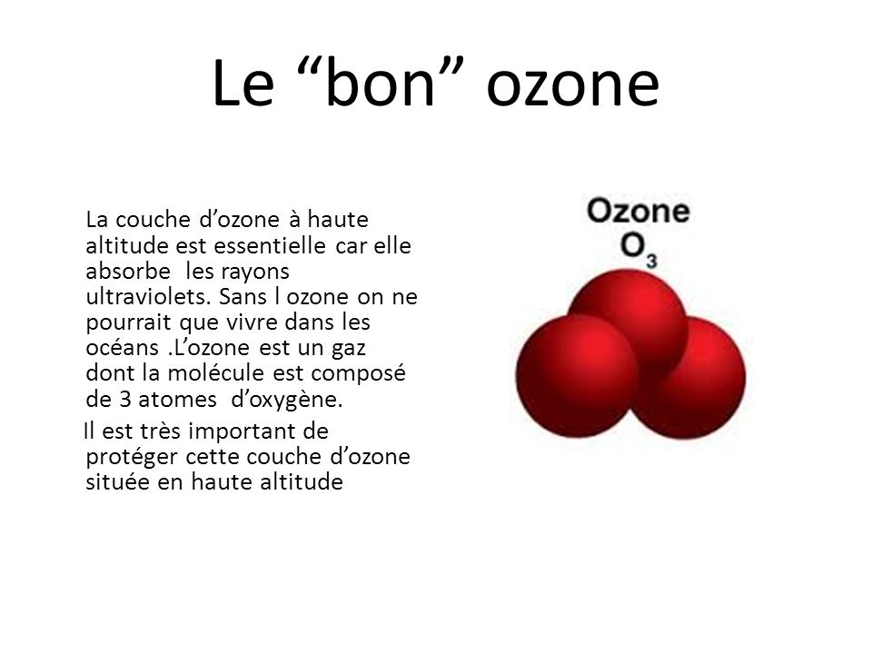 Le bon ozone