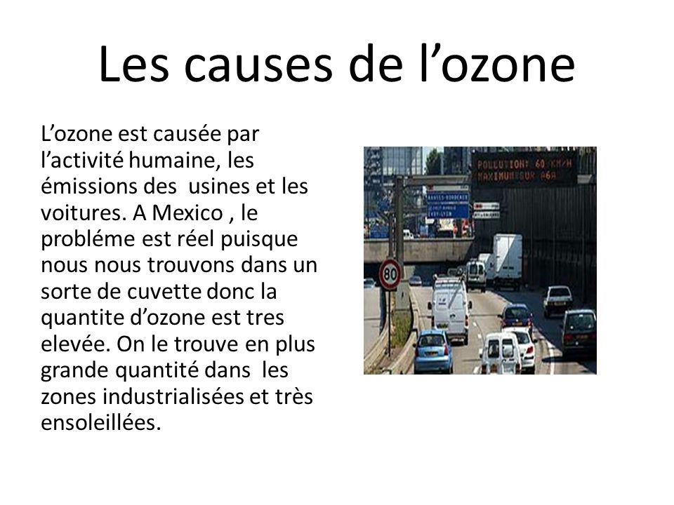 Les causes de l’ozone