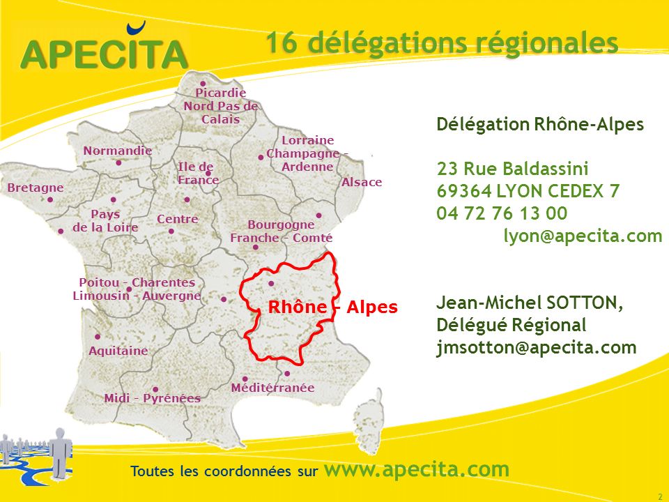 16 délégations régionales