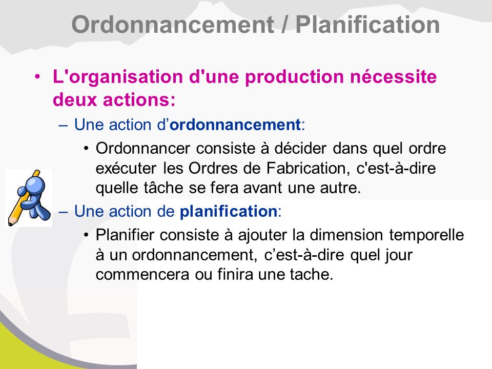 Ordonnancement / Planification
