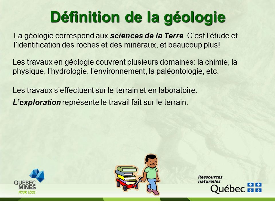 Définition de la géologie