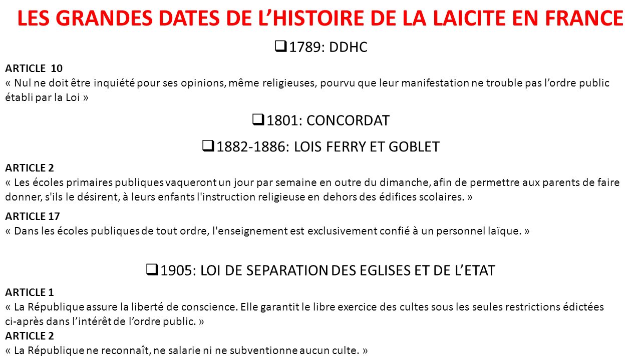 Approche Juridique De La Laicite En France Ppt Telecharger