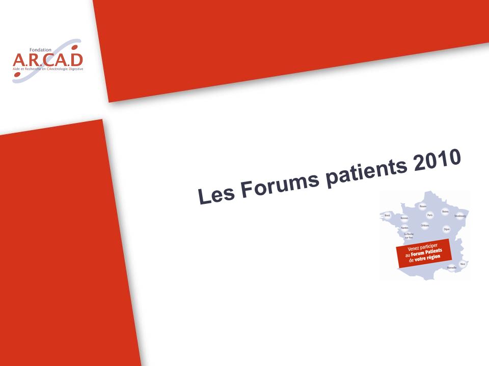 Les Forums patients 2010