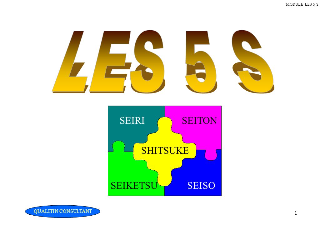 LES 5 S SEIRI SEITON SHITSUKE SEIKETSU SEISO