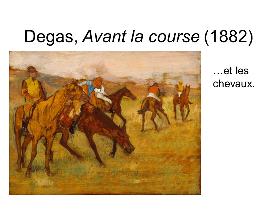 Degas, Avant la course (1882)