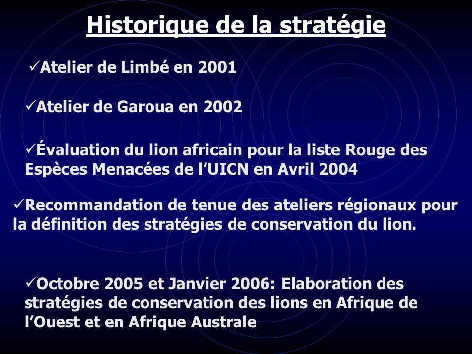 Historique de la stratégie