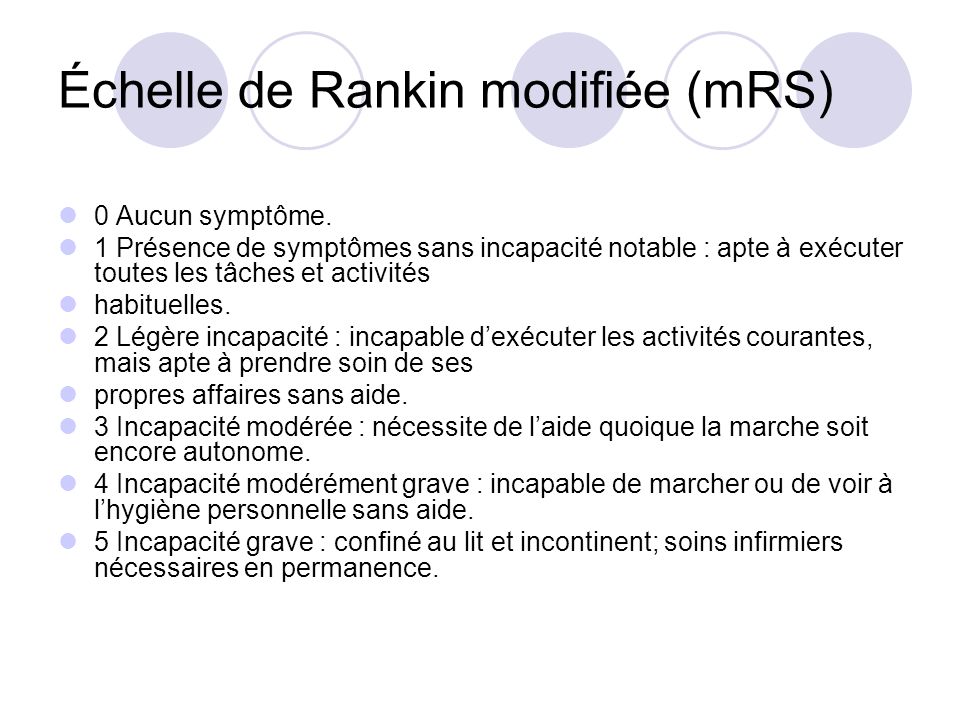 Échelle de Rankin modifiée (mRS)