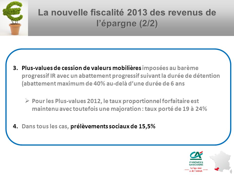 La nouvelle fiscalité 2013 des revenus de l’épargne (2/2)