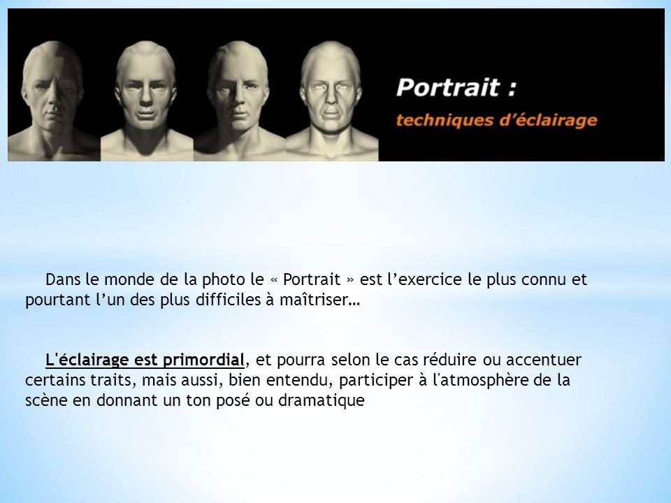 Studio - Plans d'éclairage pour la photo de portrait