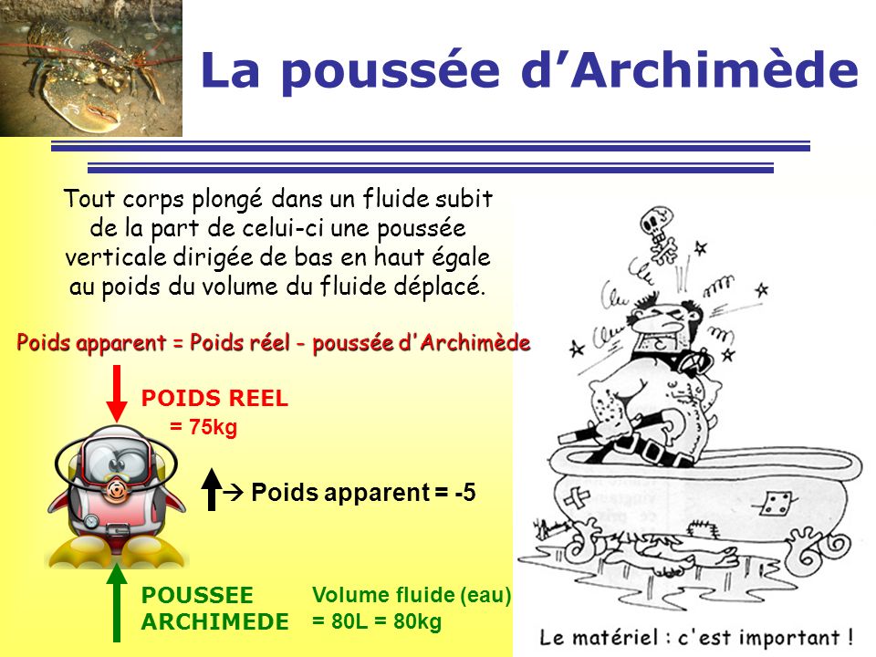 La poussée d’Archimède