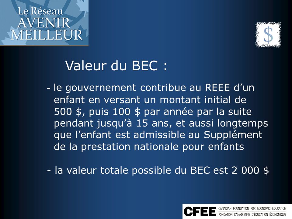 Valeur du BEC :