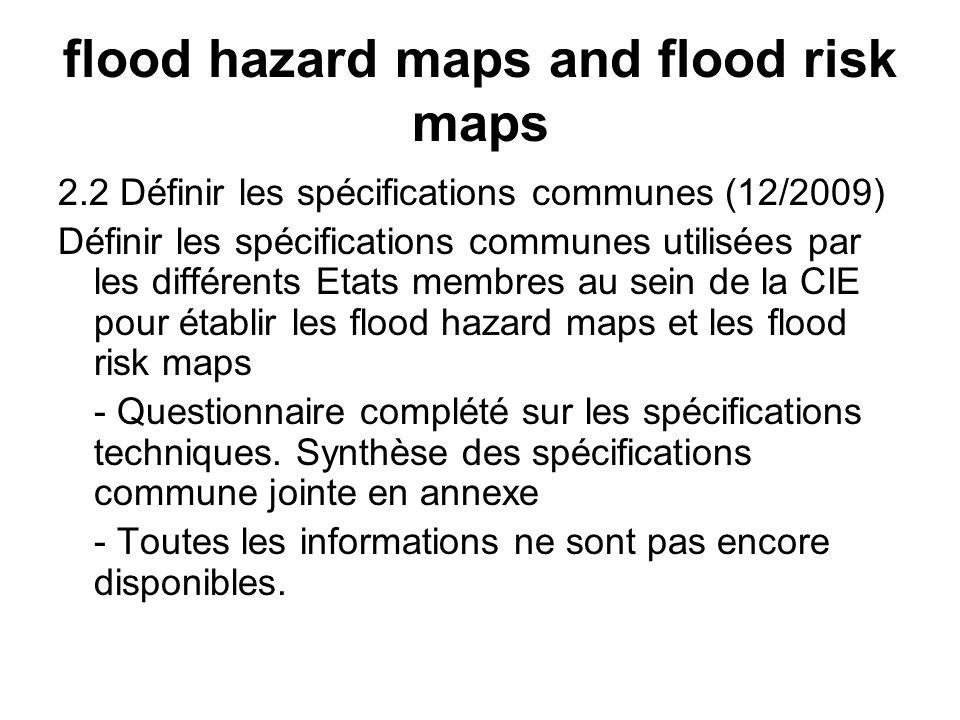 flood hazard maps and flood risk maps