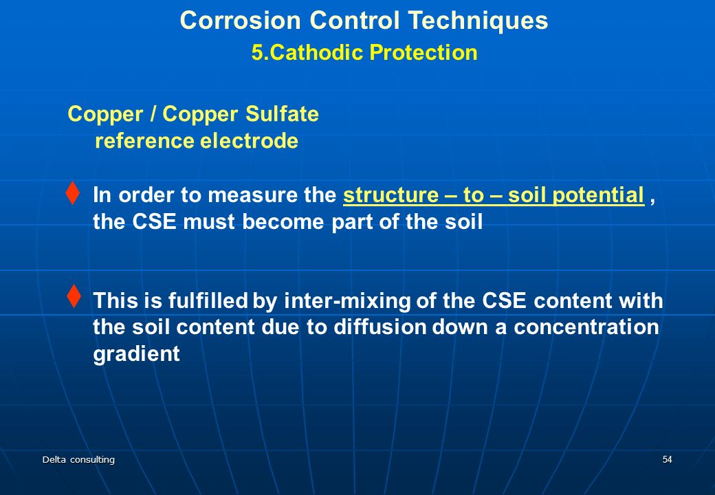 Corrosion Control Techniques Copper / Copper Sulfate