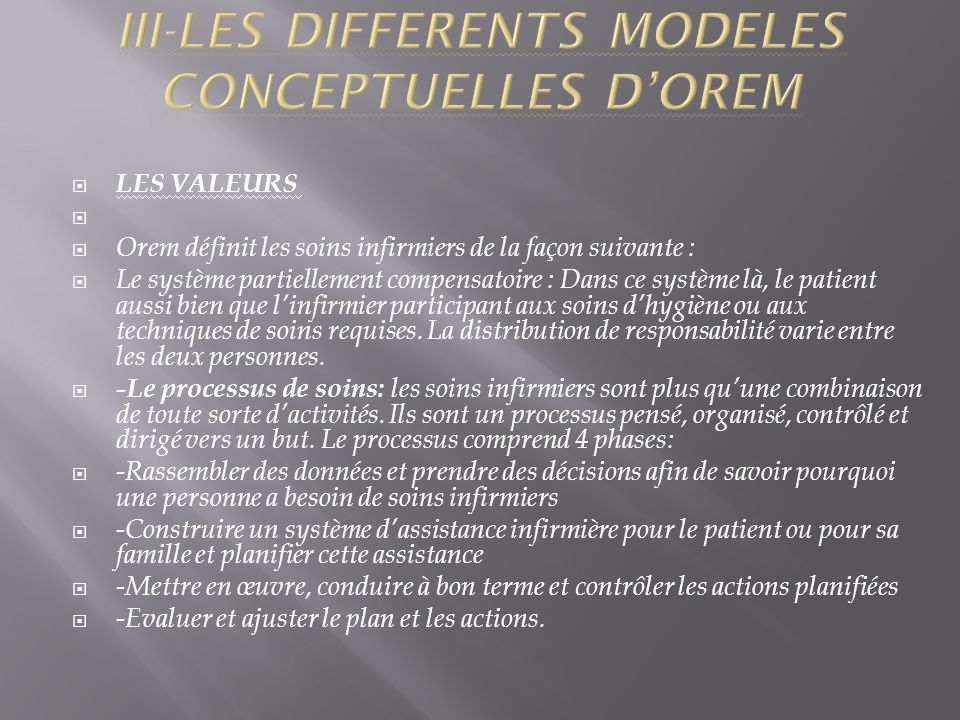 III-LES DIFFERENTS MODELES CONCEPTUELLES D’OREM