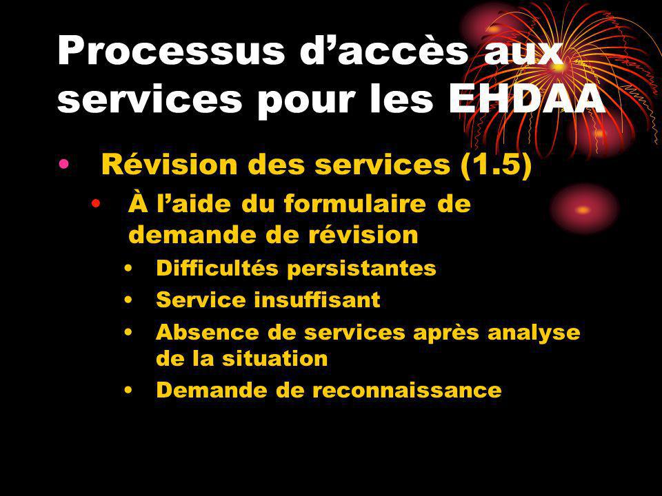 Processus d’accès aux services pour les EHDAA