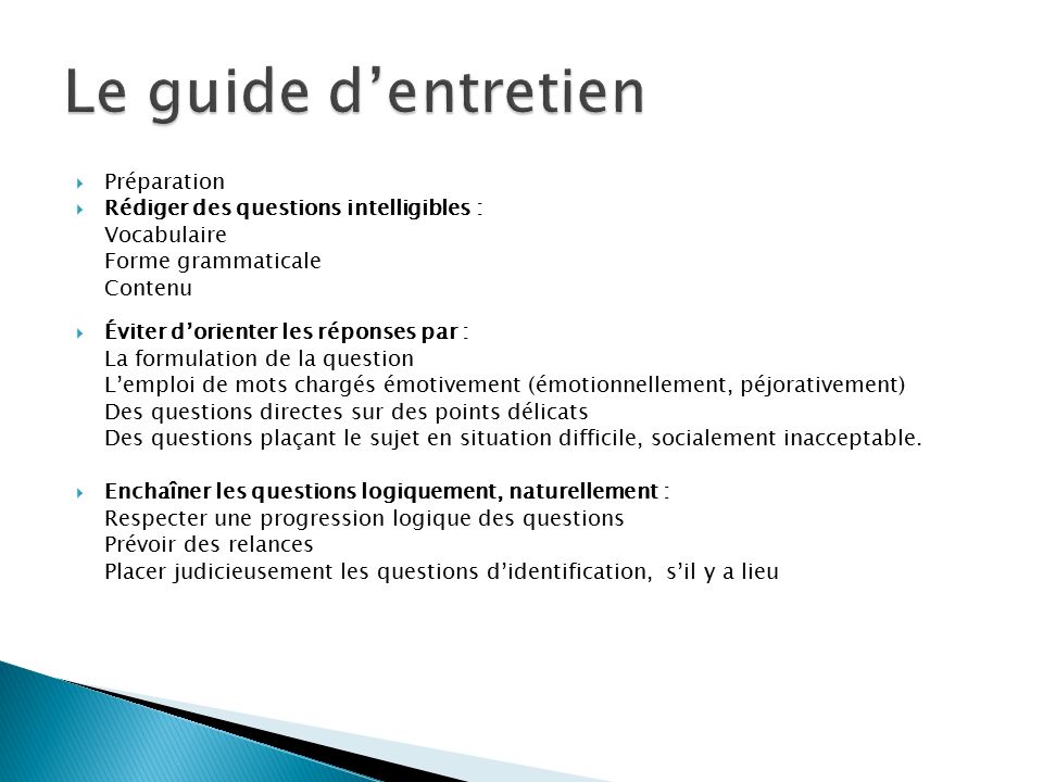 Exemple De Retranscription Dentretien Semi Directif - Le Meilleur Exemple