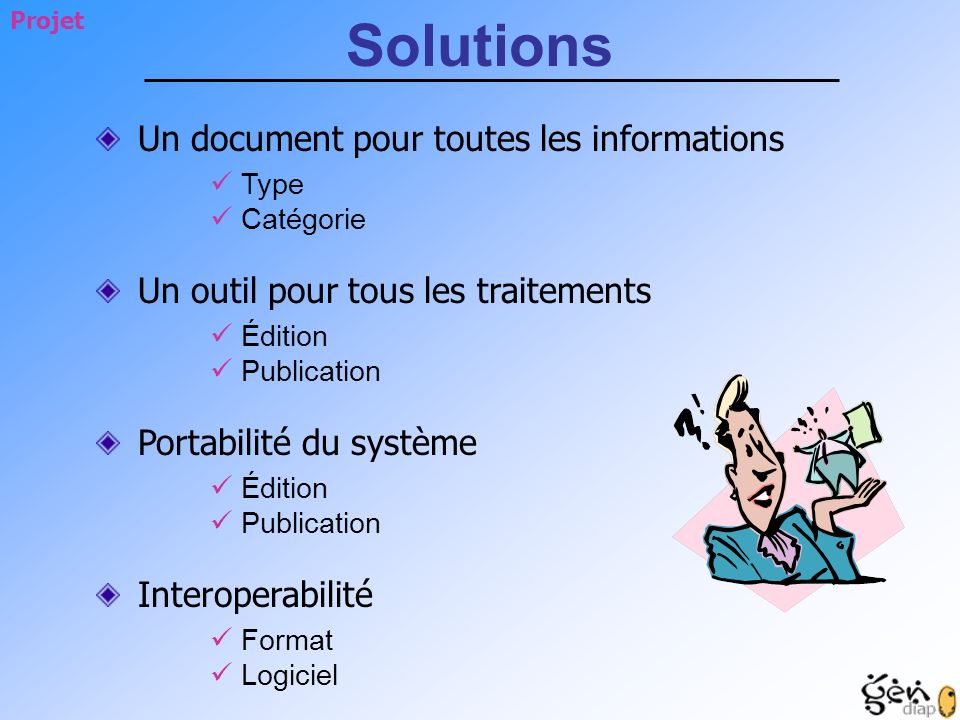 Solutions Un document pour toutes les informations