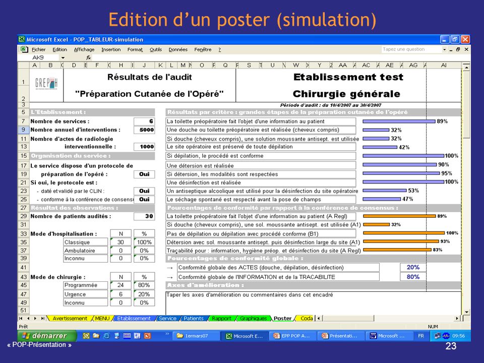 Edition d’un poster (simulation)